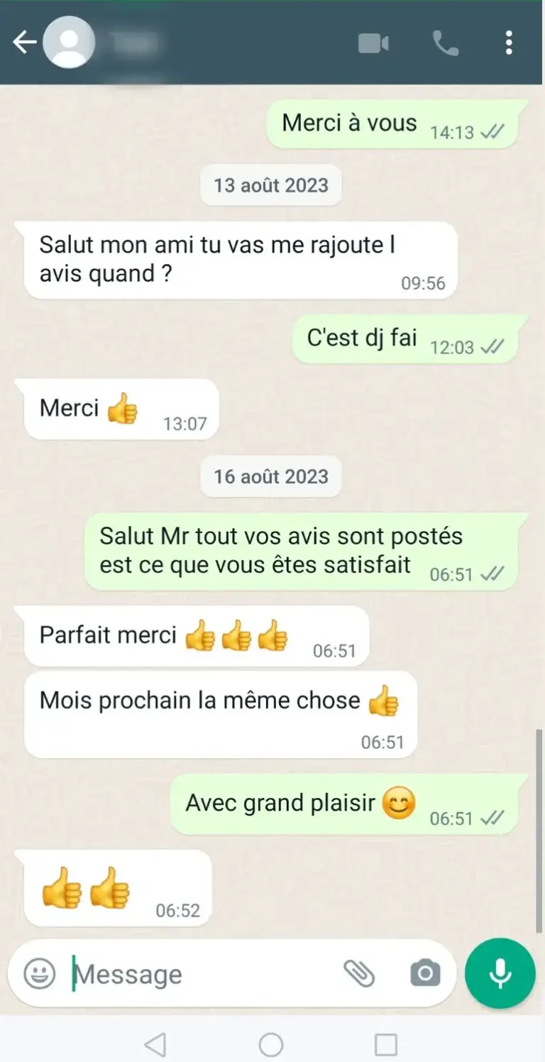 achat vue youtube - avis client satisfait