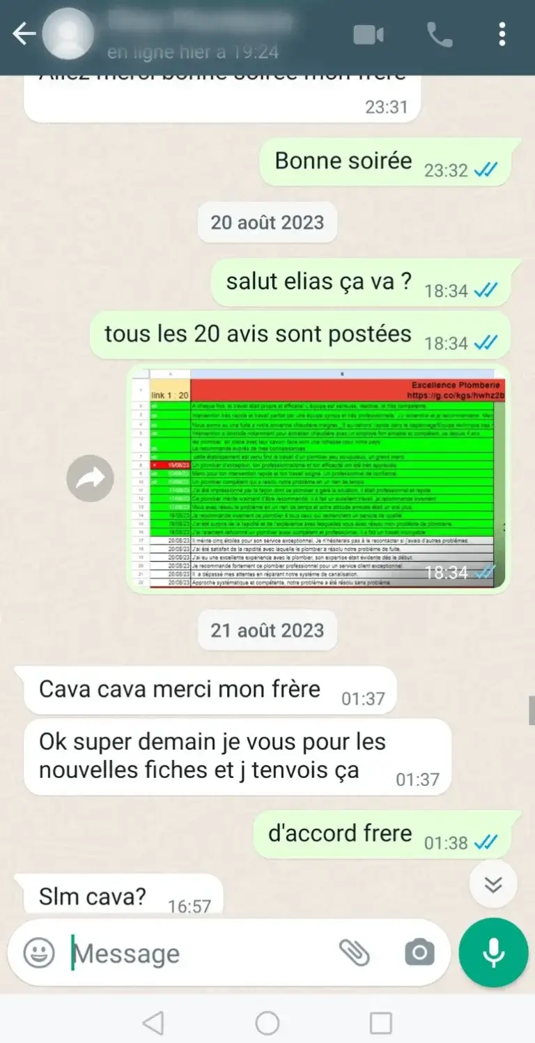 acheter des likes youtube - retour client